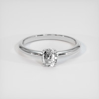 0.70 Ct. White Sapphire Ring, 18K White Gold 1