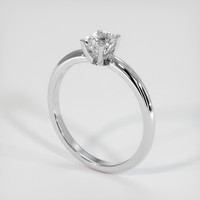 0.70 Ct. White Sapphire Ring, 18K White Gold 2