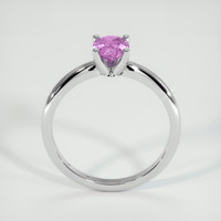 0.73 Ct. Pinkish Purple Sapphire Ring, 18K White Gold 3