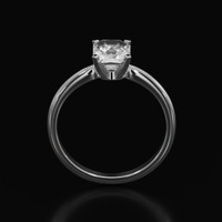 2.11 Ct. White Sapphire Ring, 18K White Gold 3
