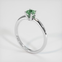 0.58 Ct. Sapphire Ring, 18K White Gold 2