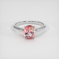 2.00 Ct. Sapphire Ring, 18K White Gold 1