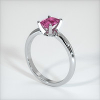 0.69 Ct. Sapphire Ring, 18K White Gold 2