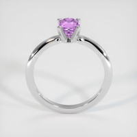 0.85 Ct. Pinkish Purple Sapphire Ring, 18K White Gold 3