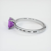 0.64 Ct. Purple Sapphire Ring, 18K White Gold 4