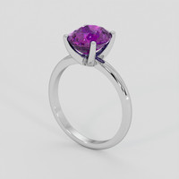 3.20 Ct. Purple Sapphire Ring, 18K White Gold 2