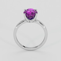 3.20 Ct. Purple Sapphire Ring, 18K White Gold 3