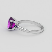 3.20 Ct. Purple Sapphire Ring, 18K White Gold 4