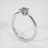 0.59 Ct. Sapphire Ring, 18K White Gold 2