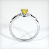 0.75 Ct. Yellow Sapphire Ring, 18K White Gold 3