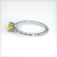 0.75 Ct. Yellow Sapphire Ring, 18K White Gold 4