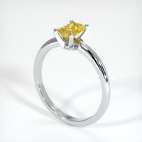 0.84 Ct. Sapphire Ring, 18K White Gold 2