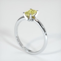 0.88 Ct. Yellow Sapphire Ring, 18K White Gold 2