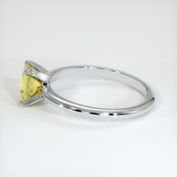 0.88 Ct. Yellow Sapphire Ring, 18K White Gold 4