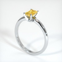 0.94 Ct. Sapphire Ring, 18K White Gold 2