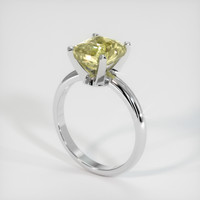 3.03 Ct. Yellow Sapphire Ring, 18K White Gold 2