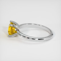 1.09 Ct. Yellow Sapphire Ring, 18K White Gold 4