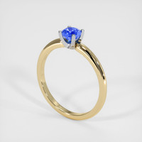 0.69 Ct. Blue Sapphire Ring, 14K White & Yellow 2