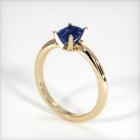 0.98 Ct. Blue Sapphire Ring, 10K Yellow Gold 2