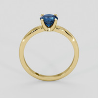 0.88 Ct. Greenish Blue Sapphire Ring, 10K Yellow Gold 3