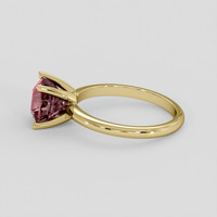 3.25 Ct. Purplish Red Zircon Ring, 10K Yellow Gold 4