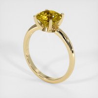 2.10 Ct. Yellowish Green Sphene (Titanite) Ring, 10K Yellow Gold 2