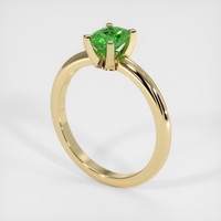0.73 Ct. Yellowish Green Chrome Tourmaline Ring, 10K Yellow Gold 2