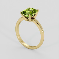 2.28 Ct. Green (Lime Green) Peridot Ring, 10K Yellow Gold 2