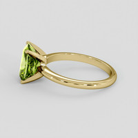 2.28 Ct. Green (Lime Green) Peridot Ring, 10K Yellow Gold 3
