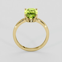 2.28 Ct. Green (Lime Green) Peridot Ring, 10K Yellow Gold 4