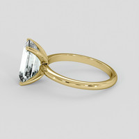 3.14 Ct. Blue Aquamarine Ring, 10K Yellow Gold 4