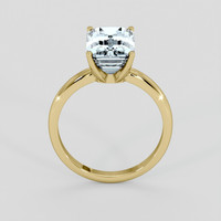 3.29 Ct. Blue Aquamarine Ring, 10K Yellow Gold 3