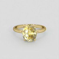 3.87 Ct. Yellow Zircon Ring, 10K Yellow Gold 1
