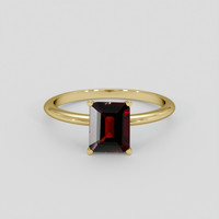 2.74 Ct. Red Garnet Ring, 10K Yellow Gold 1