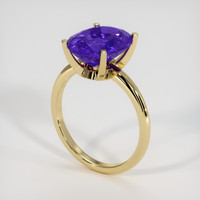 4.42 Ct. Violet Tanzanite Ring, 10K Yellow Gold 2