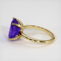 4.42 Ct. Violet Tanzanite Ring, 10K Yellow Gold 4