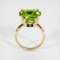 8.62 Ct. Green (Lime Green) Peridot Ring, 10K Yellow Gold 3