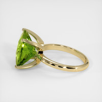 8.62 Ct. Green (Lime Green) Peridot Ring, 10K Yellow Gold 4