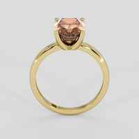 3.92 Ct. Brown Zircon Ring, 10K Yellow Gold 3
