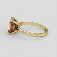 3.92 Ct. Brown Zircon Ring, 10K Yellow Gold 4