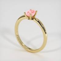 1.12 Ct. Padparadscha Sapphire Ring, 10K Yellow Gold 2