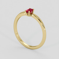 0.51 Ct. Ruby Ring, 10K Yellow Gold 2