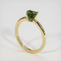 1.16 Ct. Green Sapphire Ring, 10K Yellow Gold 2