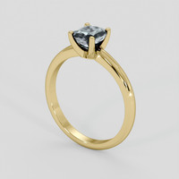 1.29 Ct. Bluish Green Sapphire Ring, 10K Yellow Gold 2