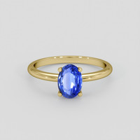 1.14 Ct. Blue Sapphire Ring, 10K Yellow Gold 1