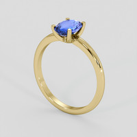 1.14 Ct. Blue Sapphire Ring, 10K Yellow Gold 2