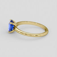 1.14 Ct. Blue Sapphire Ring, 10K Yellow Gold 4