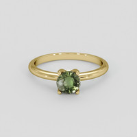 1.11 Ct. Green Sapphire Ring, 10K Yellow Gold 1