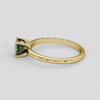 1.11 Ct. Green Sapphire Ring, 10K Yellow Gold 4