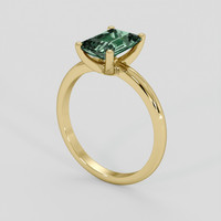 1.58 Ct. Bluish Green Sapphire Ring, 10K Yellow Gold 2